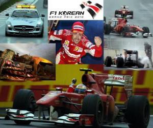 yapboz Fernando Alonso Kore Grand Prix (2010) zaferini kutluyor
